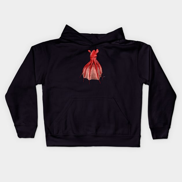 Vampyroteuthis infernalis Kids Hoodie by lucamendieta